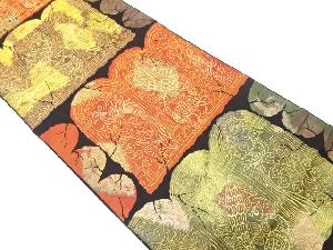 花鳥更紗模様織り出し　袋帯